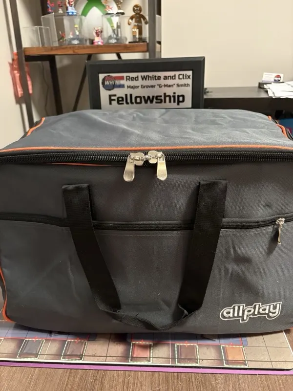 Allplay board game bag, gray, donated by Allplay