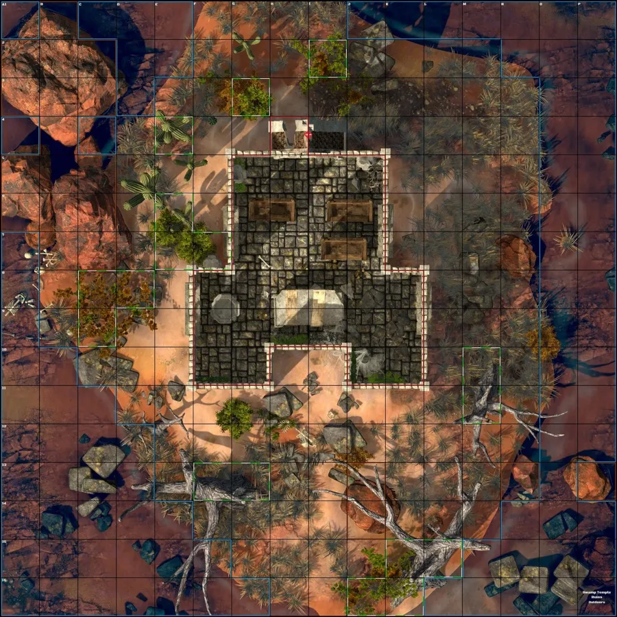 Temple Ruins outdoor HeroClix map